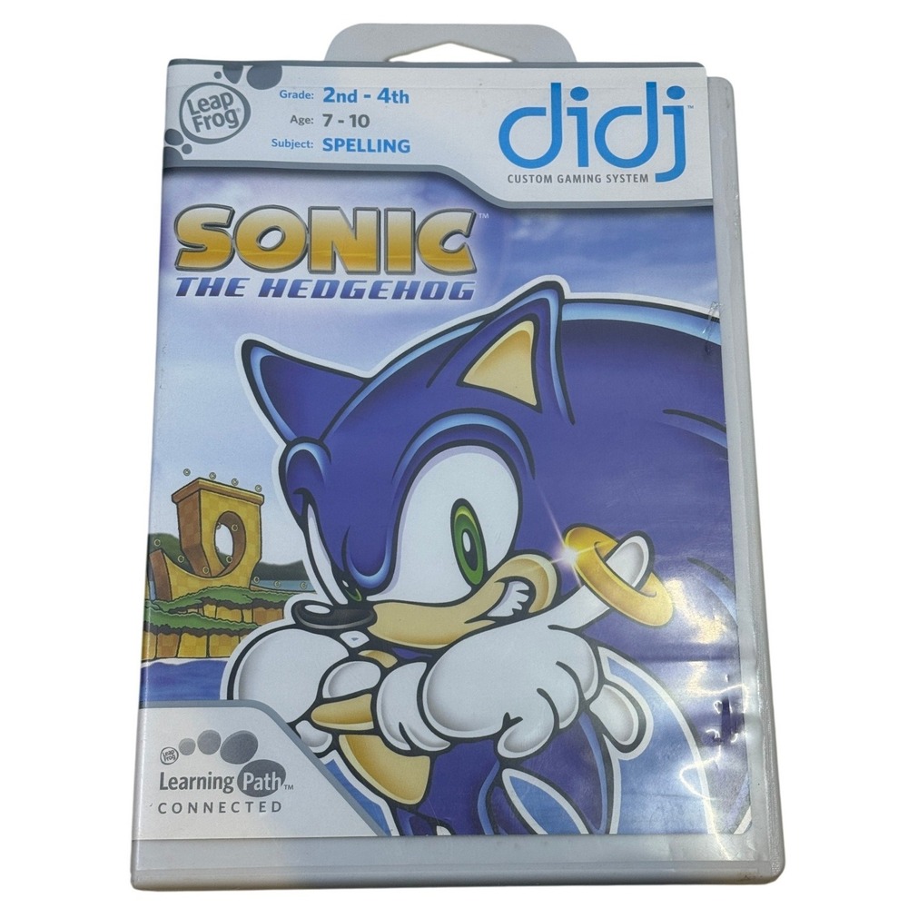 Sonic The Hedgehog LeapFrog Didj Custom Gaming System Educational Spelling Game